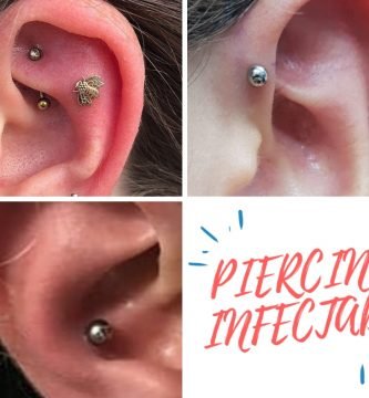 piercing de la oreja infectado